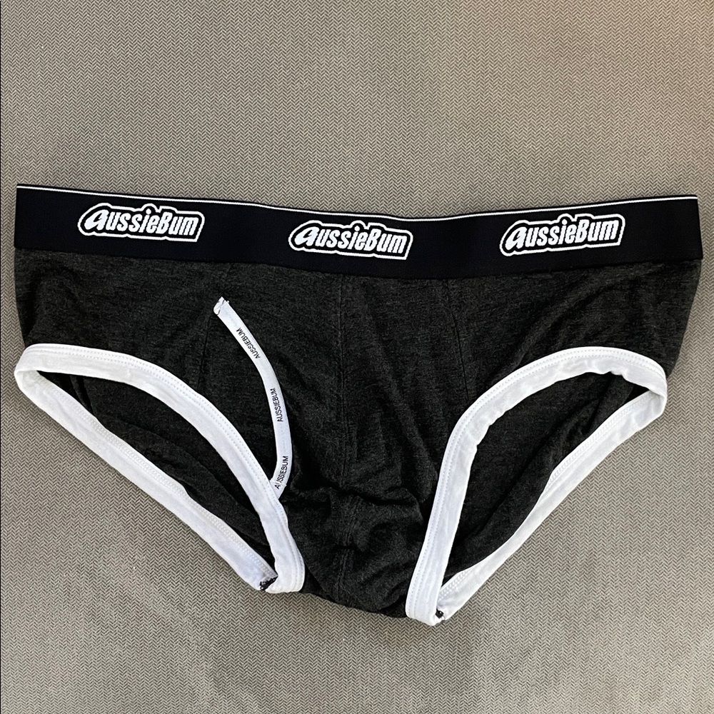 AussieBum Essential Bamboo Black Heather Brief